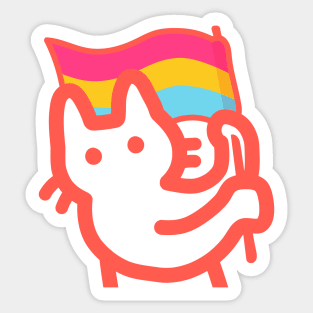 owie waving the pansexual flag Sticker